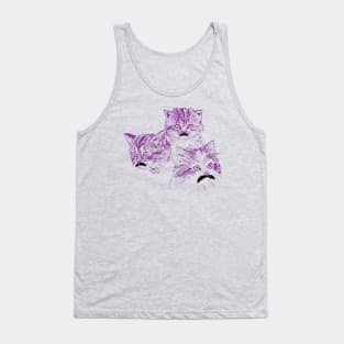 Meowstache Tank Top